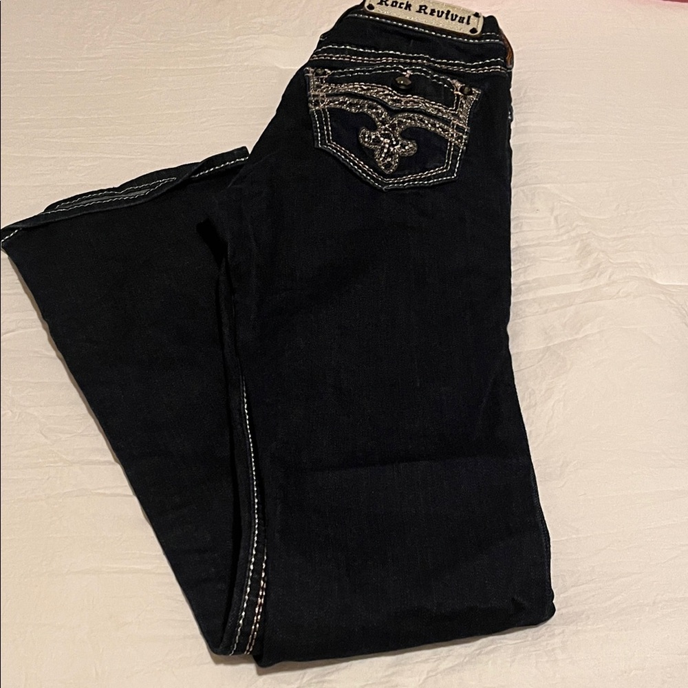 Rock Revival Women's Dark Blue Boot Cut Jeans